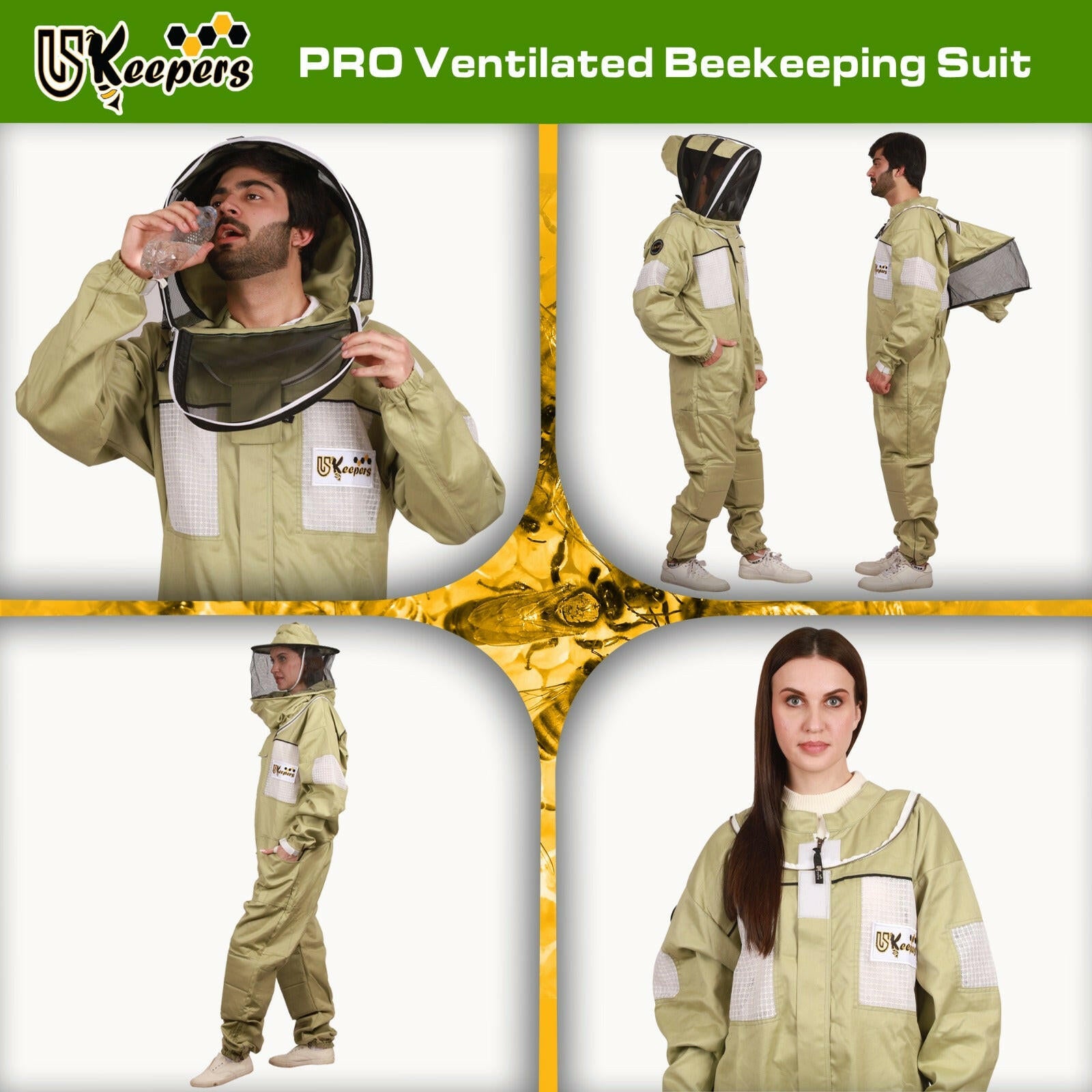 Premium Beekeeper Suits Semi Ventilated Bee keeper Protective Gear.