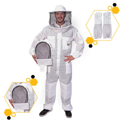 Premium Beekeeping Suit 3 Layer Ventilated Professional Bee keeper.